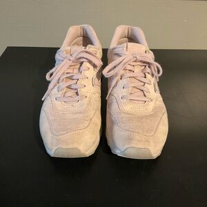 New Balance Women's Light Pink Suede Sneakers
